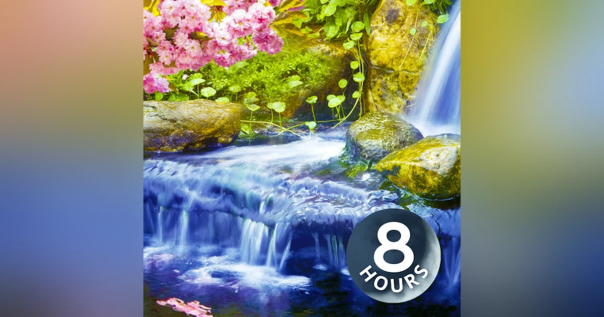 Japanese Garden Calming Water Sounds 8 Hours | Relax, Sleep, Study or Meditate