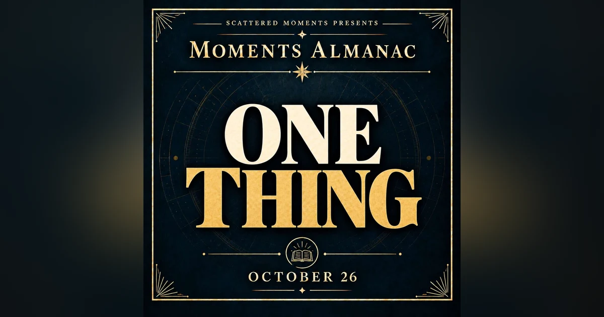 October 26 | Moments Almanac | Torrey