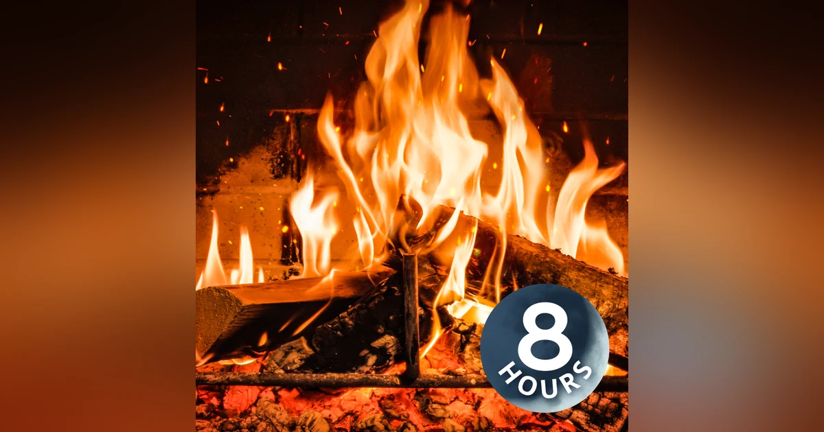🔥 Cozy Fireplace Sounds | Perfect White Noise for Sleep | Soft Fire Crackling & Burning Logs 8 Hour