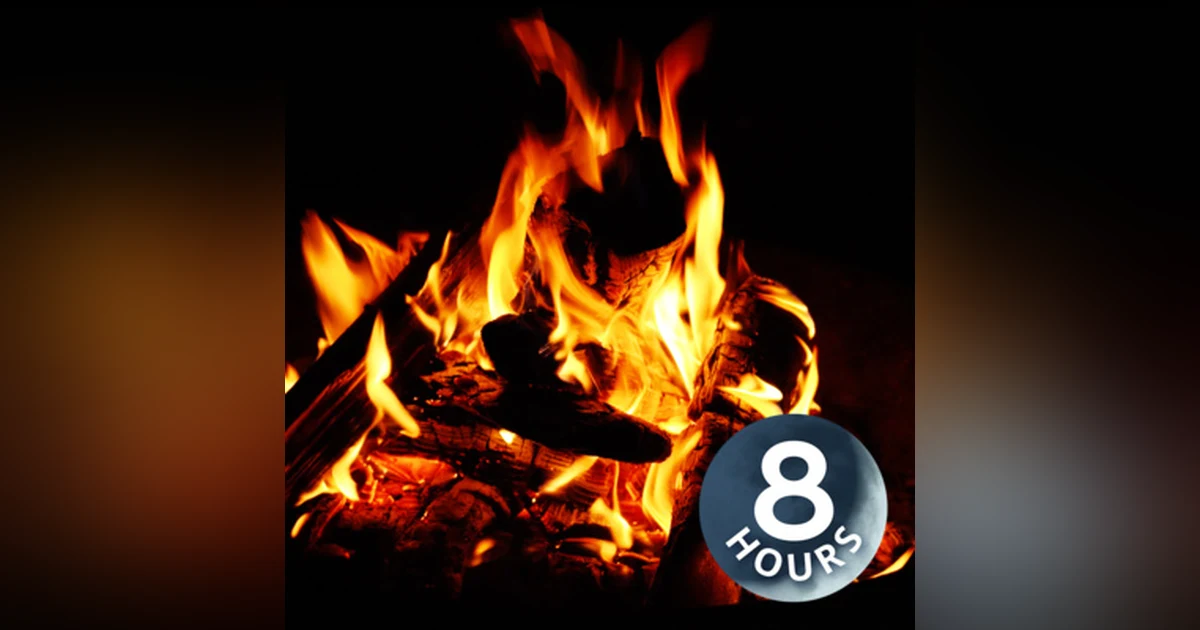 Campfire Sleep Sounds with Crickets Chirping 8 Hours | Nature White Noise for Sleeping or Relaxation