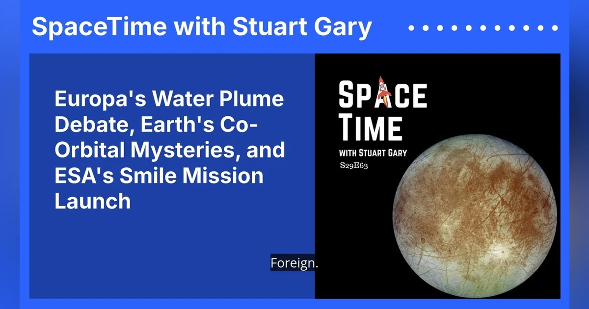 Europa’s Water Plume Debate, Earth’s Co-Orbital Mysteries, and ESA’s Smile Mission Launch