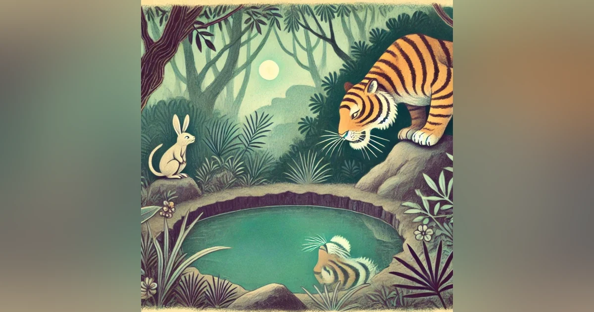 聪明的兔子和饥饿的老虎 - 中英双语睡前故事 -The Clever Rabbit and the Hungry Tiger - Bedtime Story in Mandarin Chinese and English