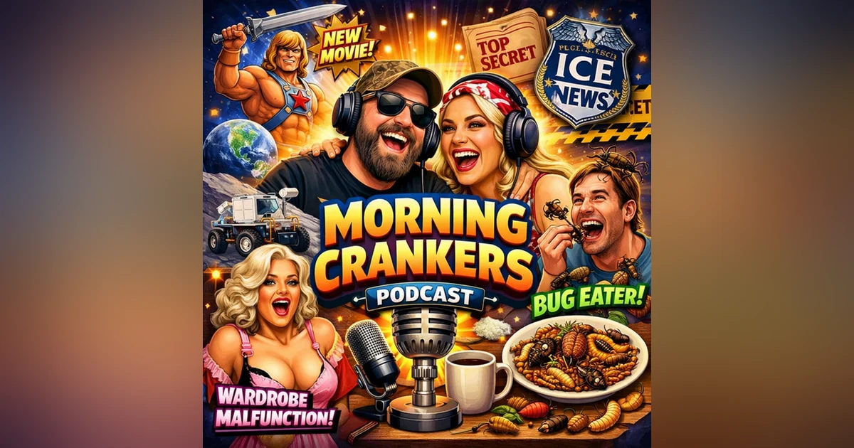 161: Morning Crankers Podcast – National Days, Bug-Eating Addictions, Jayne Mansfield Wardrobe Fails & Moon Rover News (ICE Updates Too!)