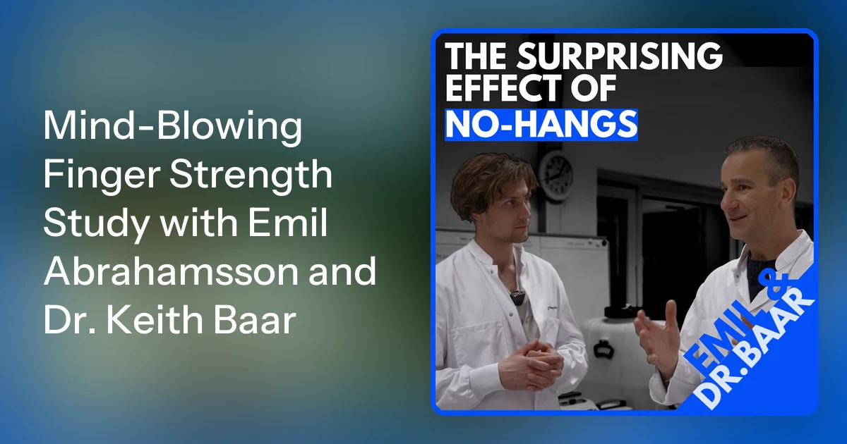 Mind-Blowing Finger Strength Study with Emil Abrahamsson and Dr.…