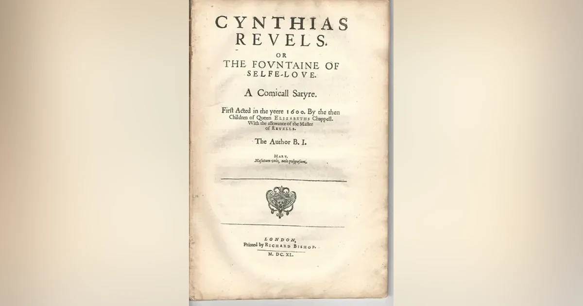 Cynthia’s Revels: ‘O That Joy So Soon Should Waste’