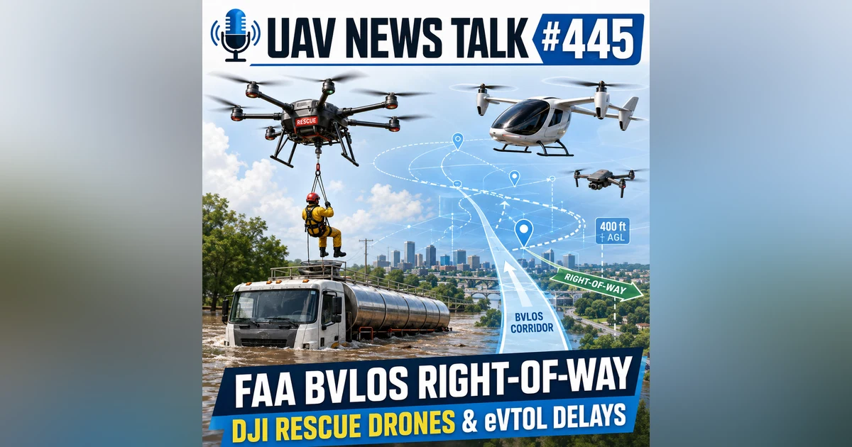 FAA BVLOS Right-of-Way, DJI Rescue Drones, and eVTOL Certification Delays