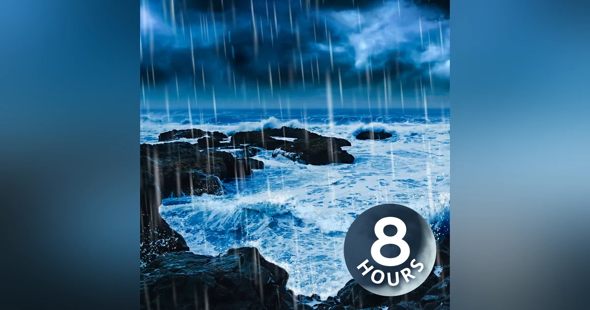 Stormy Ocean Waves & Relaxing Rain Sounds | 8 Hours