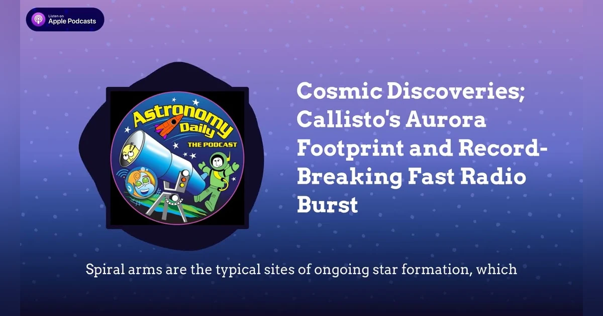 Cosmic Discoveries; Callisto’s Aurora Footprint and Record-Breaking Fast Radio Burst