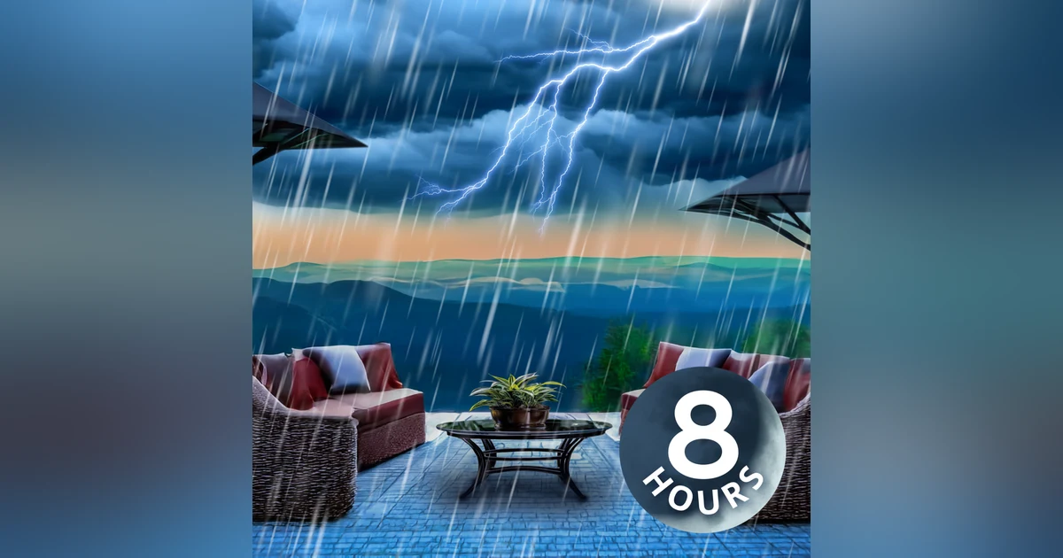 Sleep to 8 Hours of Rain & Thunder | Thunderstorm Sounds for Sleeping