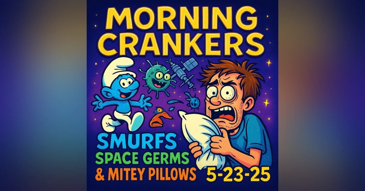 "Smurfs, Space Germs & Mitey Pillows: Mayhem on the Morning Crankers!"
