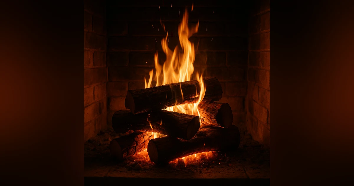 Fireplace Evenings of Calm | Burning Logs & Crackling Fire Sounds for Relaxation