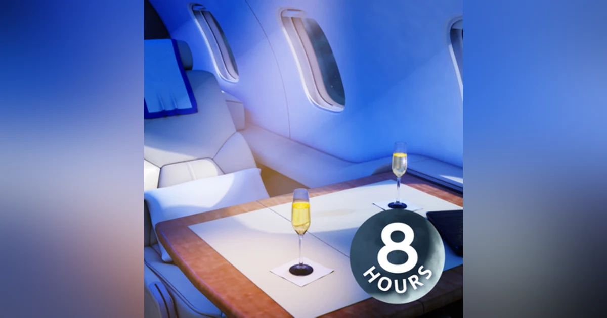 White Noise Private Jet 8 Hours | Sleep or Study to Airplane Cabin Sound | Plane Noise