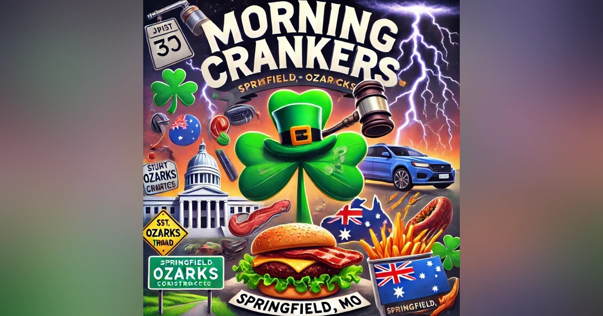 ☘️ Morning Crankers: St. Patrick’s Day Fun, Ozarks Storm Relief & More! 🌪️🚧🔥