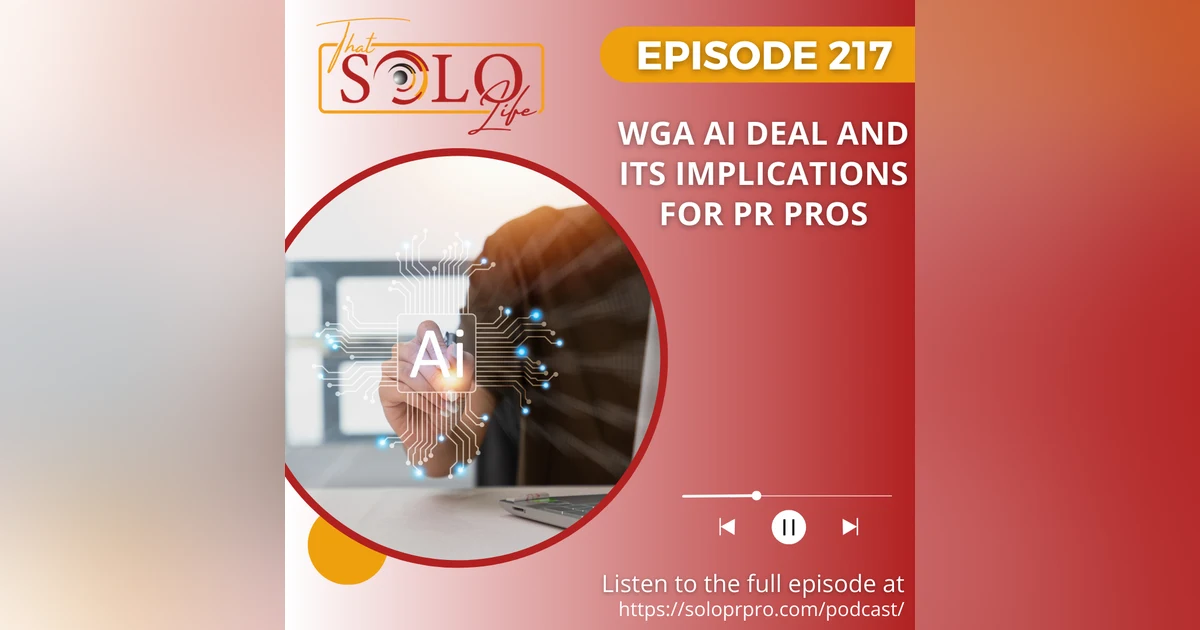 WGA AI Deal and Its Implications for PR Pros