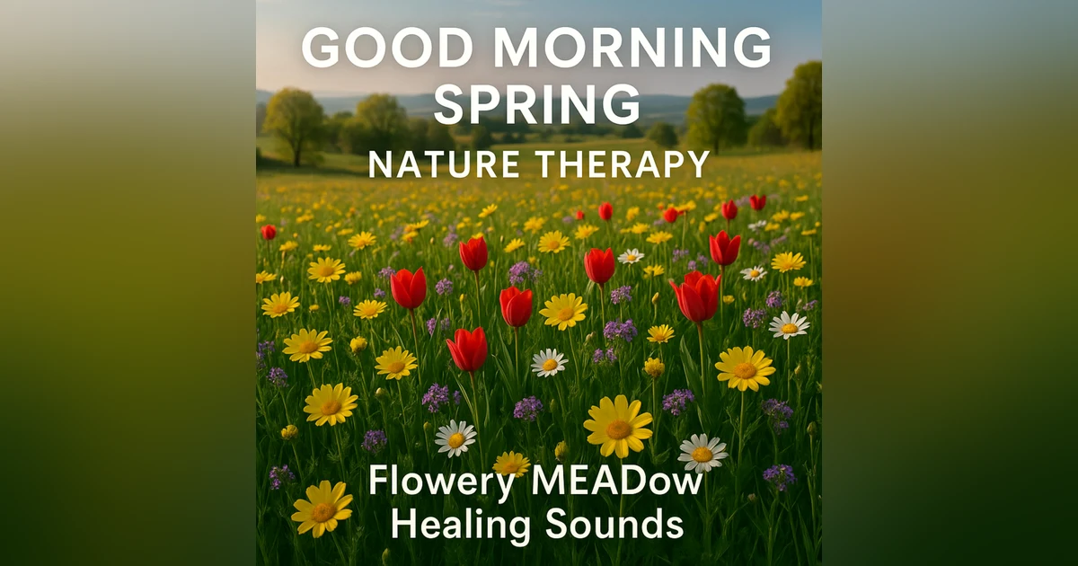 Relaxing Nature Ambience Meditation 🌼 Gentle Meadow Healing Sounds for Peace