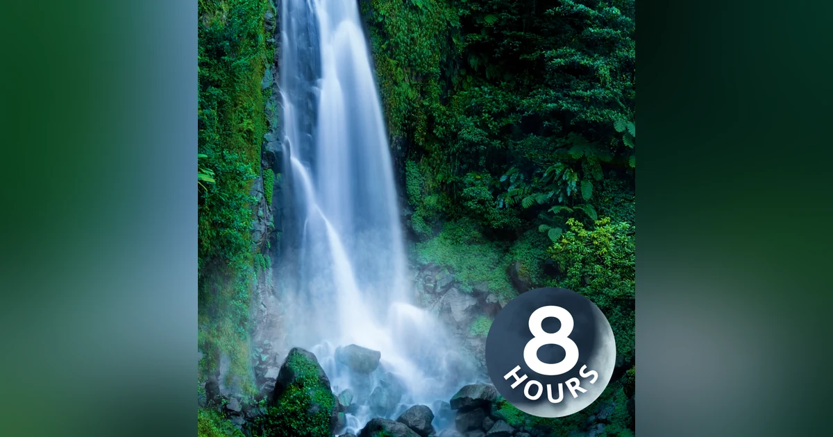 Roaring Waterfall White Noise | 8 Hours Falling Water Sounds for Sleeping