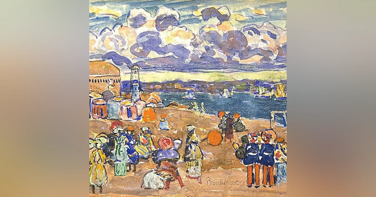 Beach at St. Malo by Maurice Prendergast