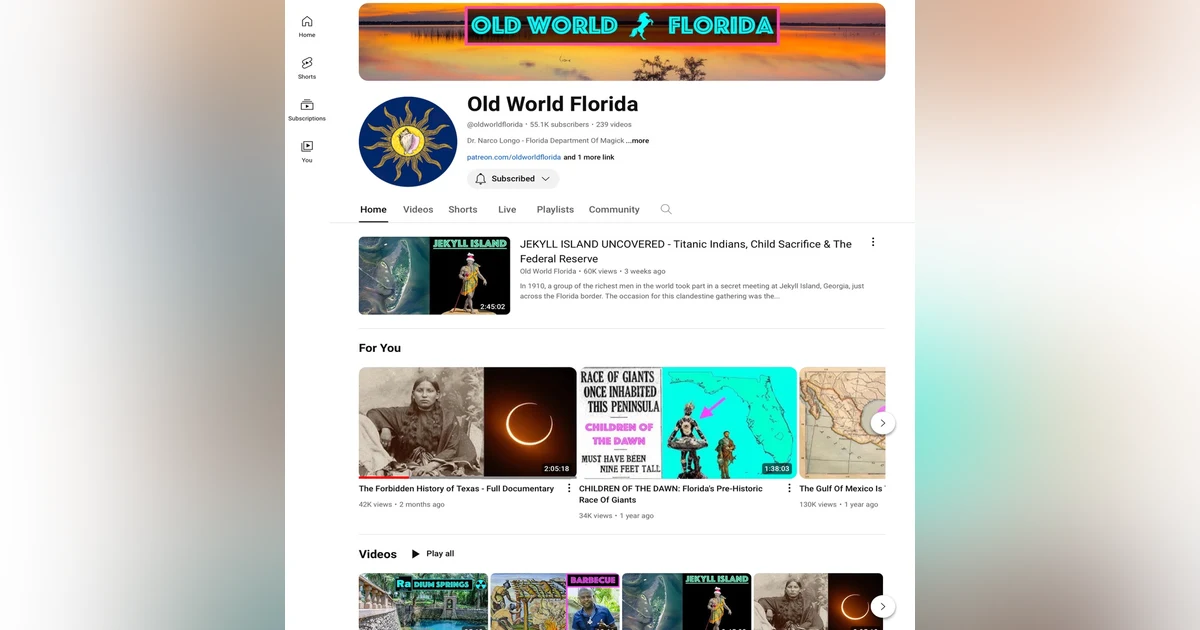 Dr Narco Longo of Old World Florida: America the Biblical Lands