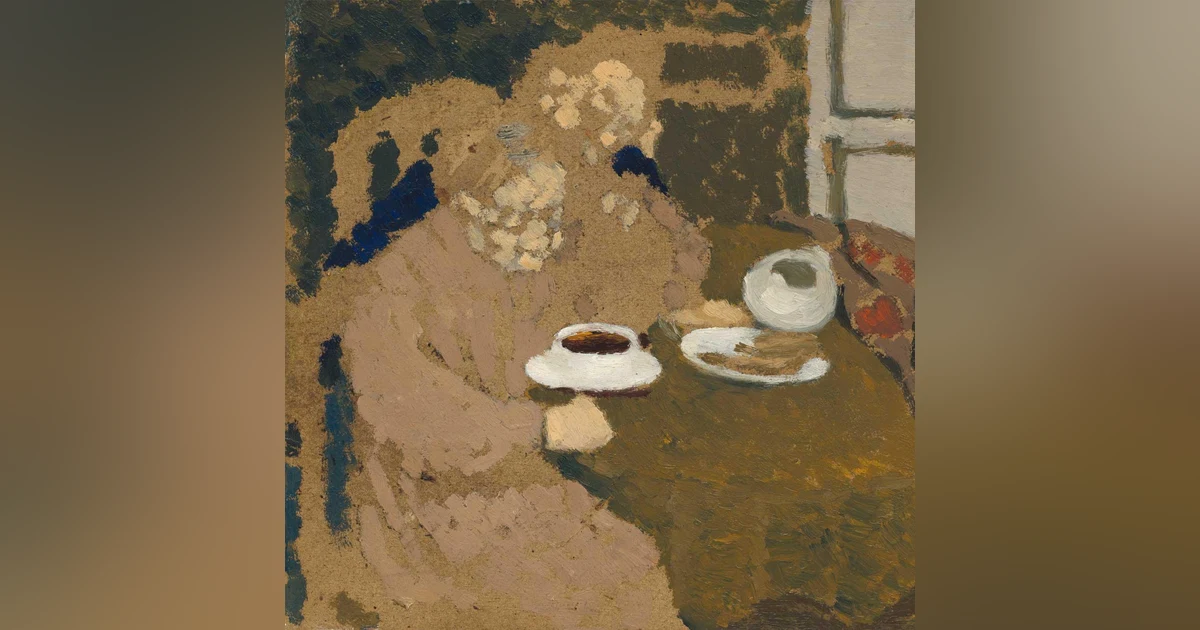 Two Women Drinking Coffee by Edouard Vuillard