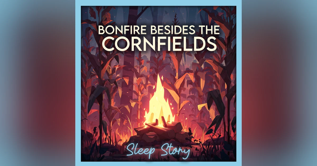 Sleep Story for Adults ASMR | A Cozy Bonfire Beside Magical Moonlit Cornfields, Whispering Nature & Fireflies | Relaxing Bedtime Story for Deep Sleep