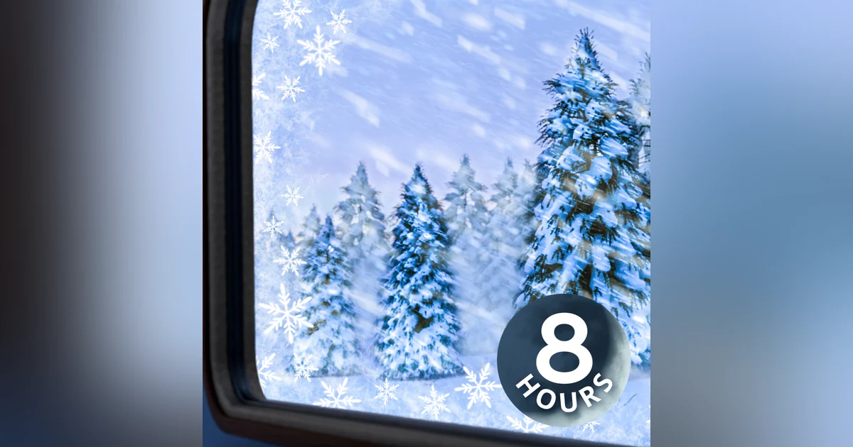 Winter Snowstorm Train Ride 8 Hours | Fall Asleep on Relaxing Railways!