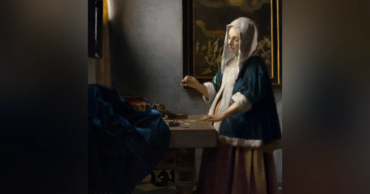 Encore-Woman Holding a Balance by Vermeer