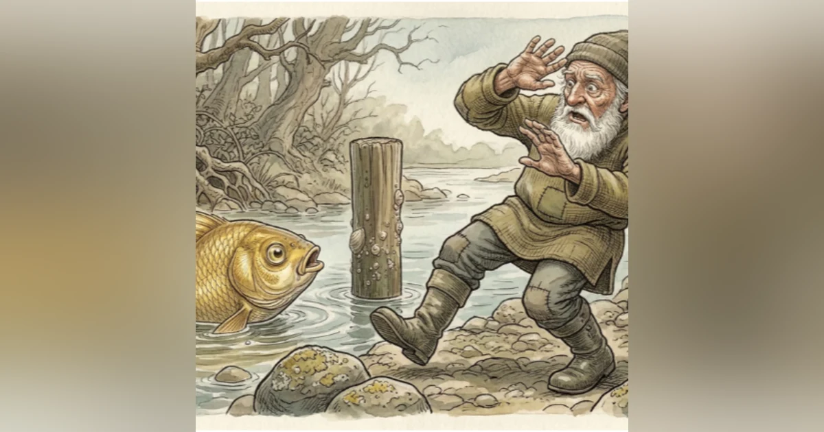 The Fisherman and the Gold Fish | 渔夫和金鱼 | Bilingual Story (English + Chinese) 英中雙語