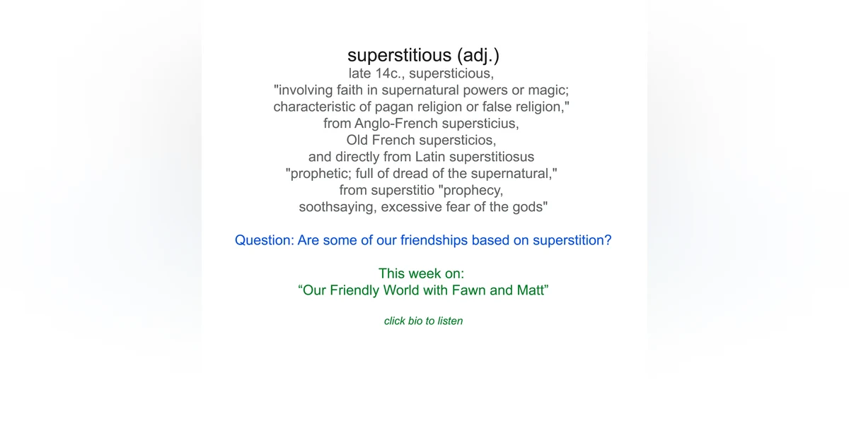 Very Superstitious