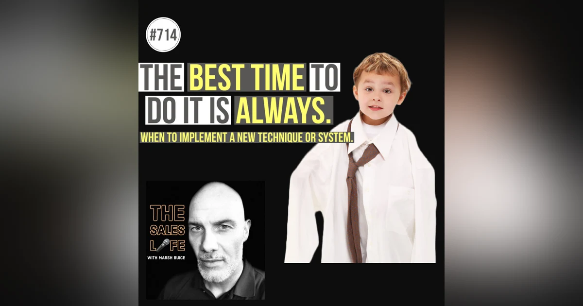 714. The Best Time To Do It Is ALWAYS. | When to try a new technique or system.