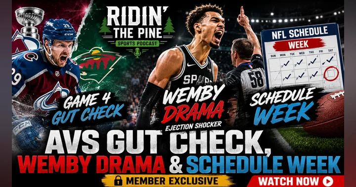 image for Avs Gut Check, Wemby Drama & Schedule Week: Ridin’ the Pine Is Officially Off the Bench