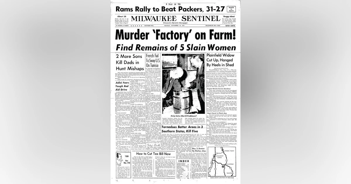 THE REAL CASE BEHIND THE TEXAS CHAIN SAW MASSACRE: ED GIER  (WISCONSIN 1957)