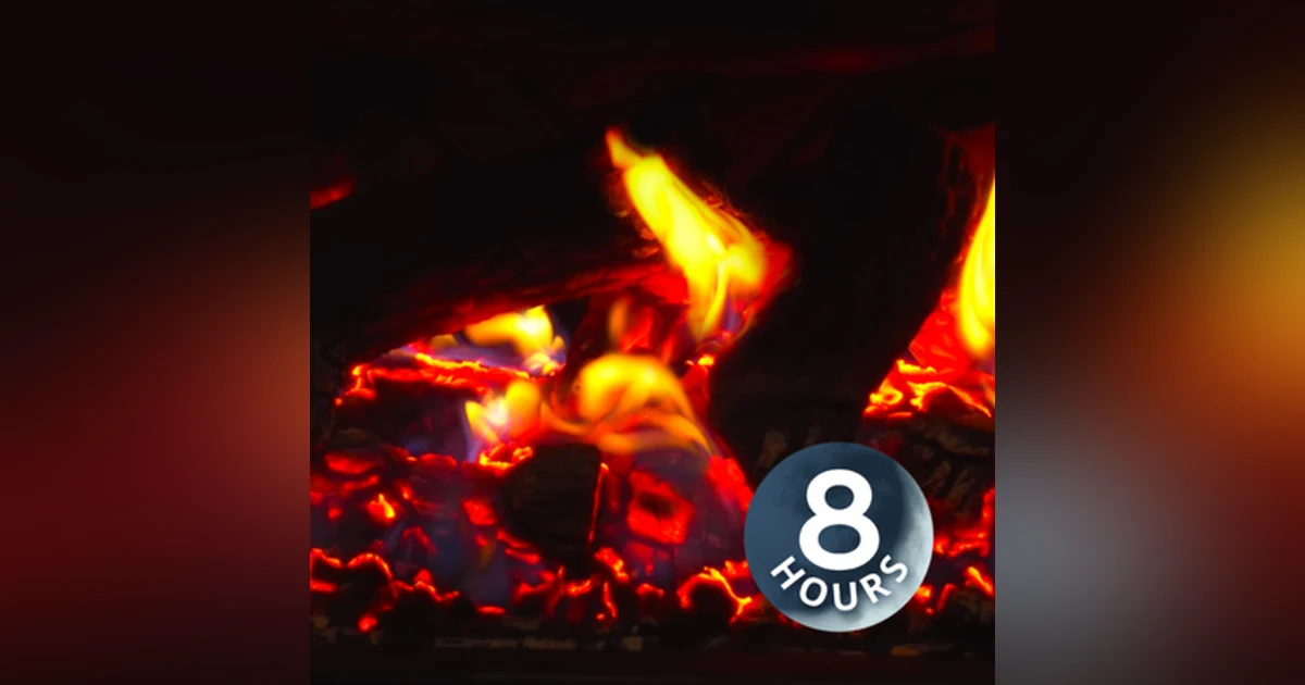 Fireplace Crackling Flames Sound 8 Hours