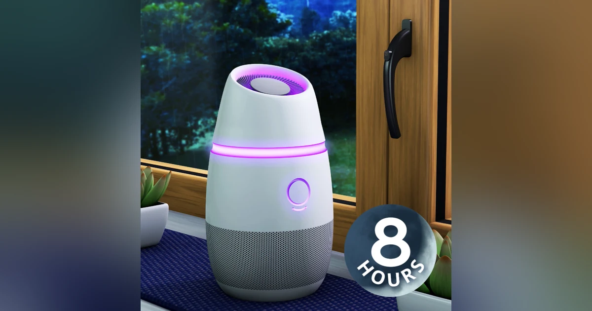 Rain Ambience + Air Purifier Sounds | Rainstorm and Fan White Noise 8 Hours
