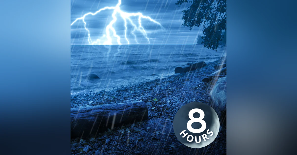 Rain, Thunder, Ocean Waves 8 Hours I Sleep to Thunderstorm and Water White Noise