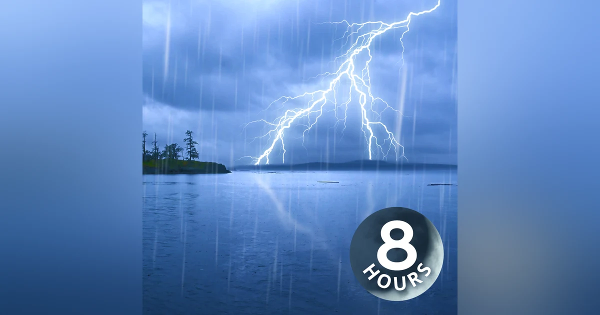 Relaxing Thunderstorm Sounds for Sleeping | 8 Hours Thunder, Rain, and Water Sleep Ambience