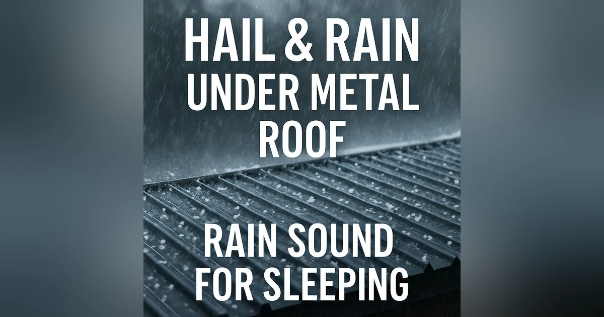 Fight Insomnia with Hail & Rain Under Metal Roof | Rain Sound For Sleeping