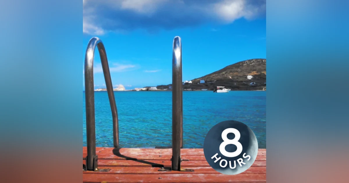 Water Sounds for Relaxation in the Greek Islands | 8 Hours White Noise