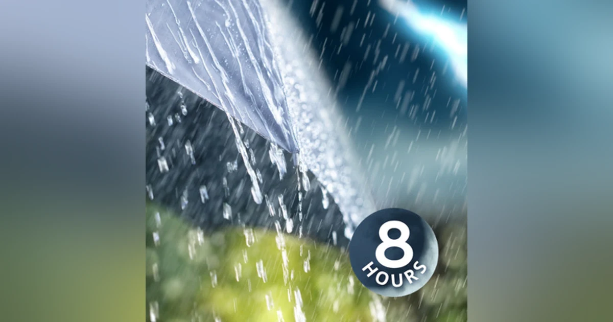 Rain + Thunder 8 Hours | Thunderstorm Sounds for Sleep or Studying | White Noise
