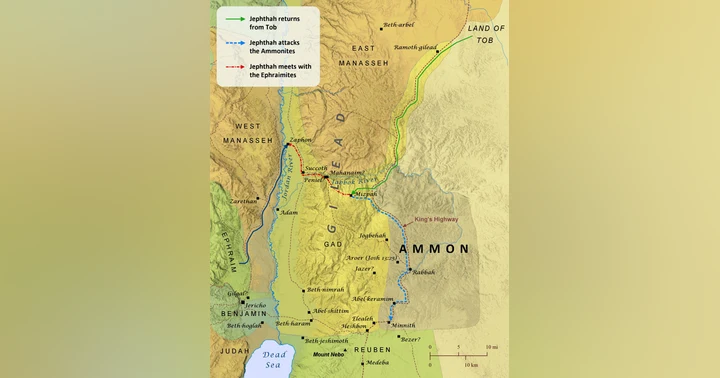 image for Map - Jephthah Fights the Ammonites