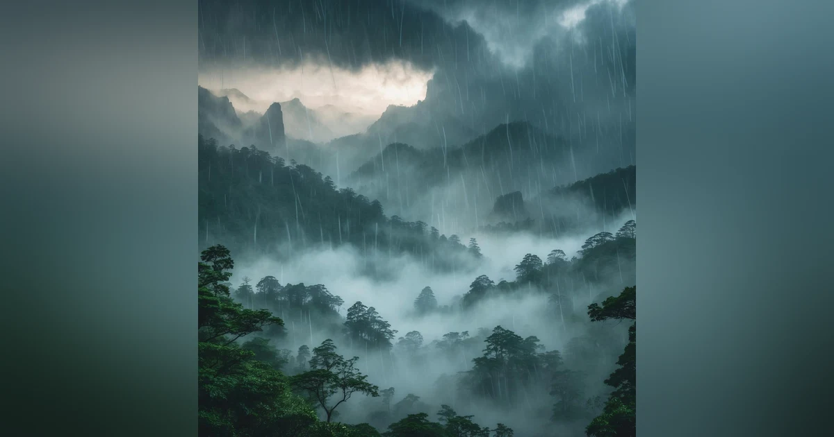Mountain Heavy Rain | Relaxing Rain Sounds for Deep Sleep & Relaxation
