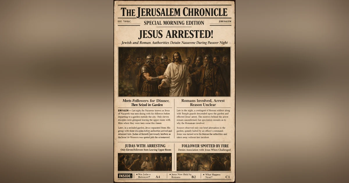 Special Report! Jesus Arrested!