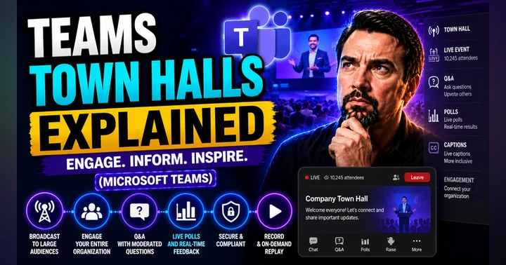 image for Microsoft Teams Town Halls Guide