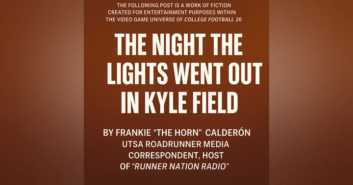 image for The Night The Lights Went Out In Kyle Field: Clay Merritt's Roadrunners Whoop Aggies 49-3 in College Station