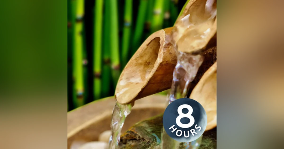 Bamboo Water Fountain 8 Hours | Relax & Get Your Zen On with Water Sounds White Noise