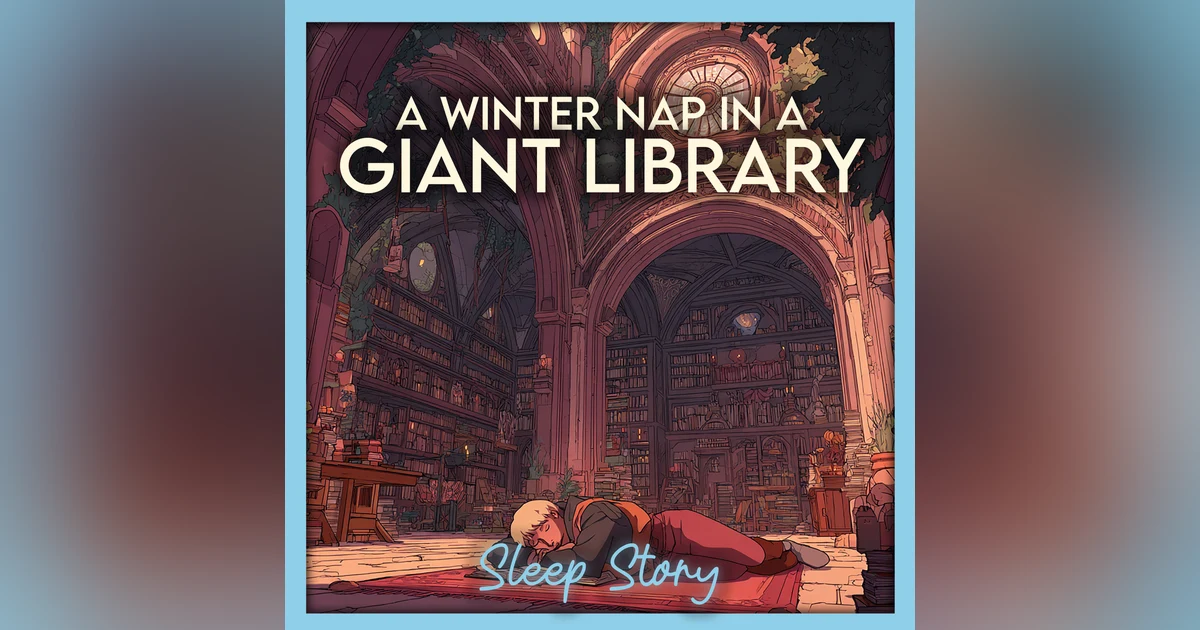 The Snowy Library at Night ❄️📚 | A Cozy Winter Sleep Story for Adults & Deep Relaxation