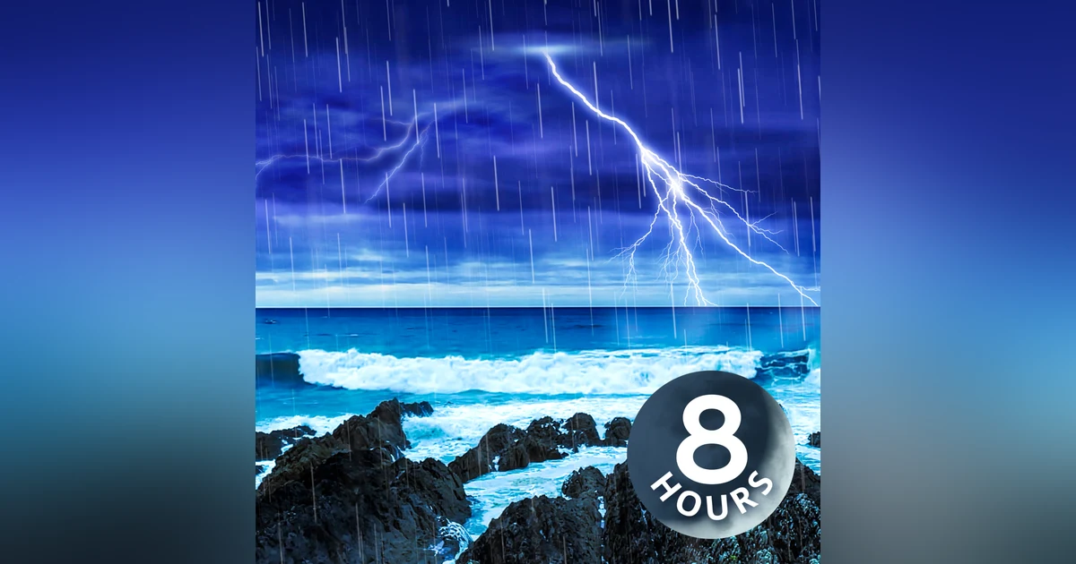 Huge Ocean Waves + Epic Thunderstorm = DEEP SLEEP