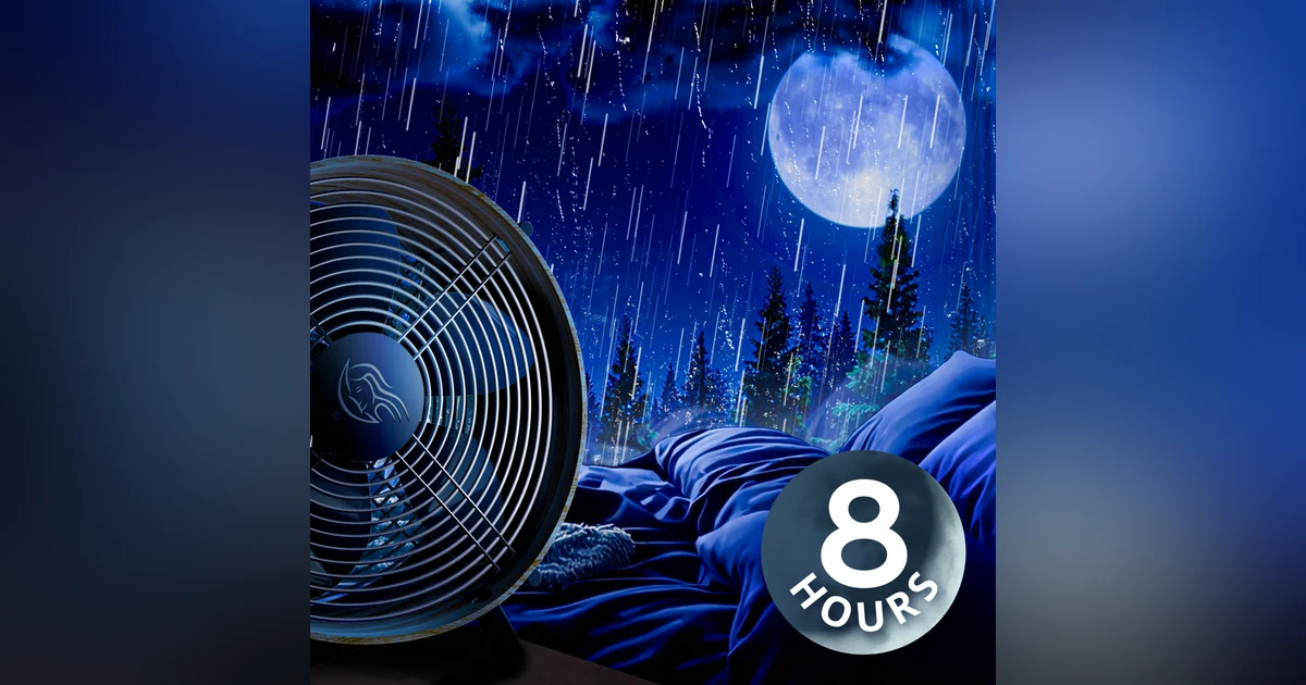 Fan White Noise & Rain for Insomnia Relief and Deep Sleep | 8 Hours
