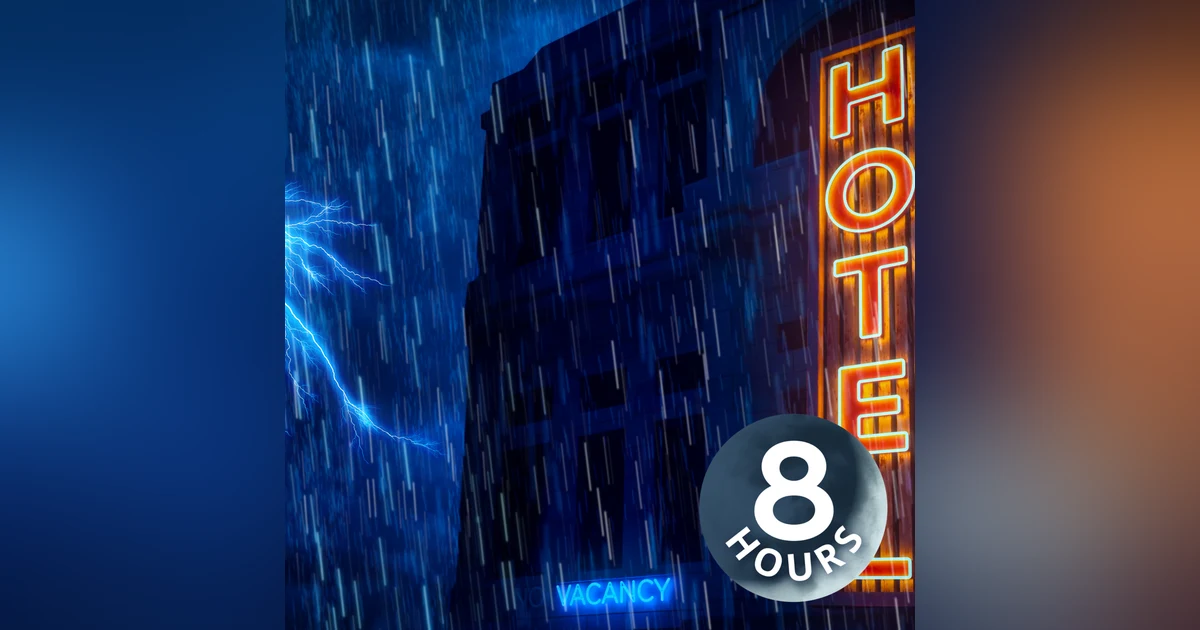 Thunderstorm & Rain Sounds for Peaceful Sleep in Your Hotel Room | 8 Hours