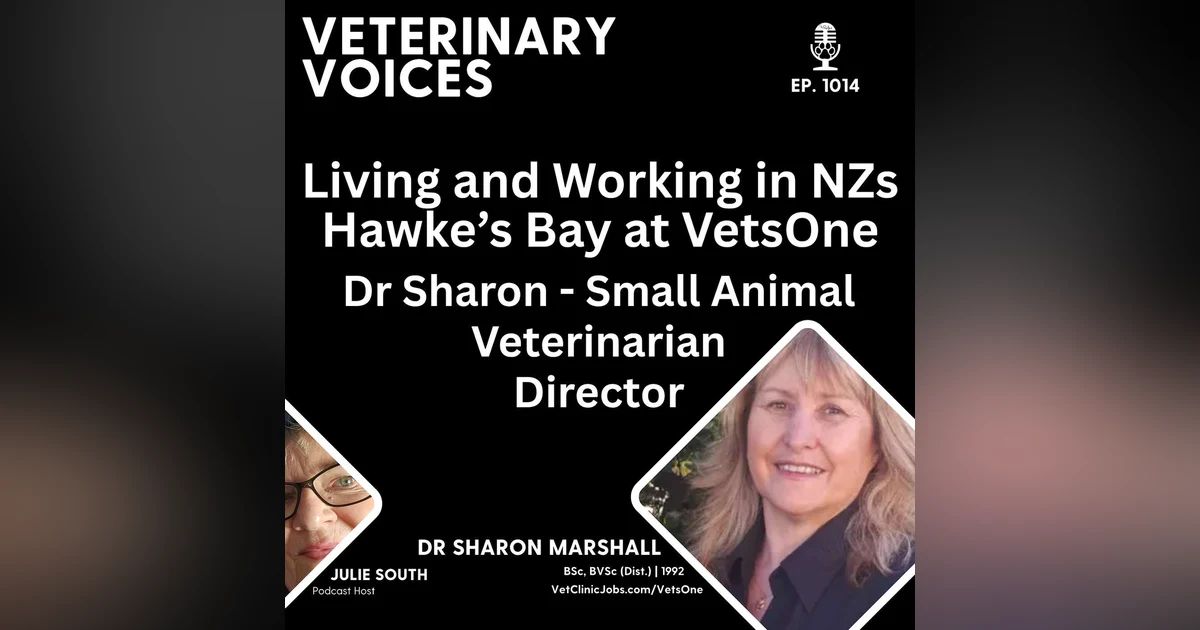 Vet Clinic Employer of Choice : VetsOne Hawke's Bay - Dr Sharon Marshall - Veterinarian & Director - pt 1/2 - ep. 1014