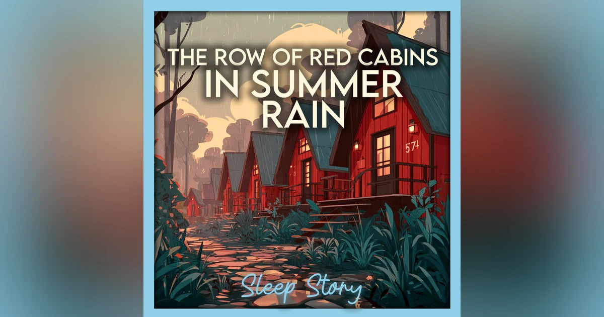 Summer Rain at the Red Cabins by the Lake | Cozy Bedtime Story for Adults to Fall Asleep Fast